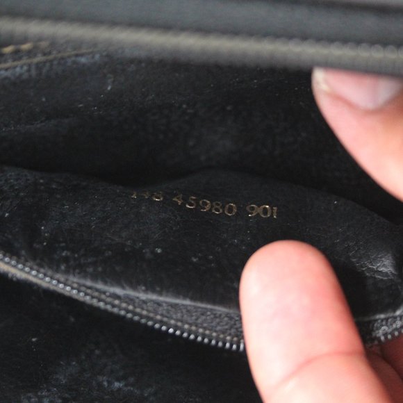 Fendi Brown Black Striped Canvas Leather Handbag Crossbody Dust Bag Included FF - Picture 8 of 9